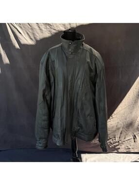 Black leather jacket